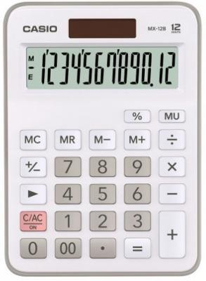 Калькулятор CASIO MX-12B-WE-W-EC, 12 разрядов, белый