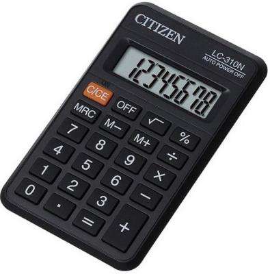 Калькулятор карманный BUSINESSLINE PRO, 8 разр., батарейка, разм. 114*69*14 мм, черный, карт. упак.