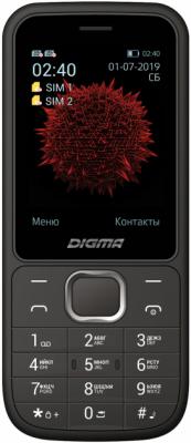 Мобильный телефон Digma C240 Linx черный 2.4" — Bluetooth