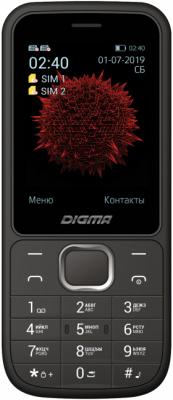 Мобильный телефон Digma C240 Linx черный серый 2.4" — Bluetooth