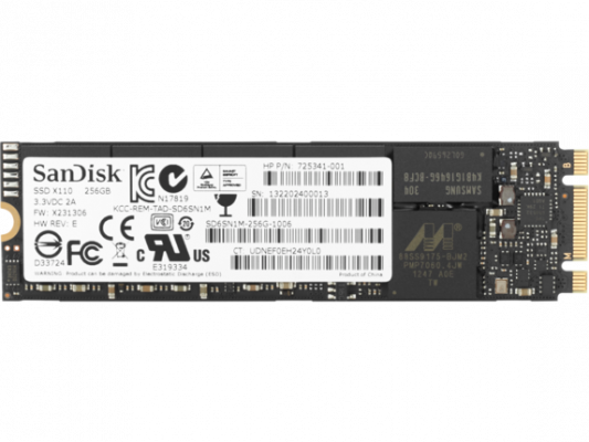 Твердотельный накопитель SSD M.2 256 Gb HP 1CA51AA Read 1800Mb/s Write 560Mb/s TLC