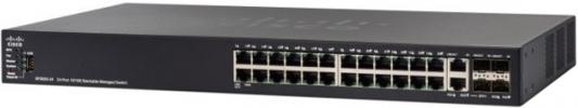 Коммутатор [SF550X-24P-K9-EU] Cisco SB SF550X-24P 24-port 10/100 PoE Stackable Switch