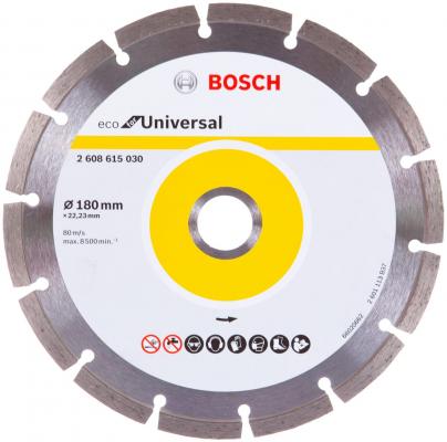 Алм.диск BOSCH ECO Universal Ф180-22мм (2.608.615.030)  Ф180х2.2х22мм сухой рез сегментный универс.