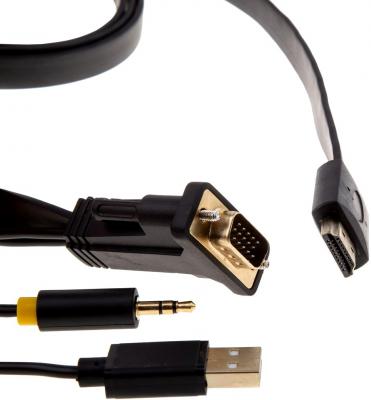 Кабель-переходник VGA+audio+USB --> HDMI_M/M 1,8м Telecom <TA575-1.8M>