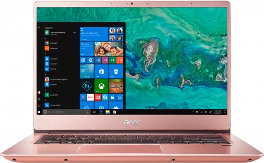 Ультрабук Acer Swift 3 SF314-58G-77FH Core i7 10510U/8Gb/SSD256Gb/nVidia GeForce MX250 2Gb/14"/IPS/FHD (1920x1080)/Linux/pink/WiFi/BT/Cam