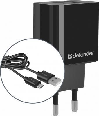Сетевой адаптер Defender UPC-21 2 х USB 2.1A черный