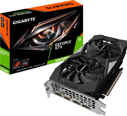 Видеокарта GigaByte GeForce GTX 1660 SUPER OC PCI-E 6144Mb GDDR6 192 Bit Retail (GV-N166SOC-6GD)