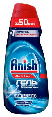 Гель для мытья посуды в посудомоечных машинах 1 л FINISH All in 1, "Shine&Protect", 3078328