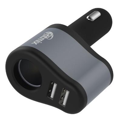 Автомобильное зарядное устройство Ritmix RM-4521 2 х USB 2.1A черный серебристый (80000591)