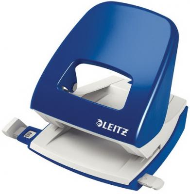 Дырокол LEITZ "NeXXt", металлический, средний, на 25 листов, синий, 50050035