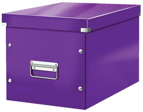 Короб архивный LEITZ "Click & Store" L, 310х320х360 мм, ламинированный картон, разборный, фиолетовый, 61080062