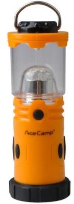 Фонарь походный AceCamp 1014 оранжевый/черный лам.:светодиод. AAAx4