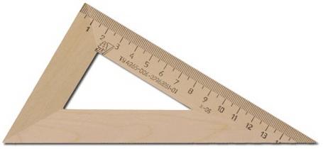 Треугольник деревянный, угол 30, 16 см, УЧД, с 139