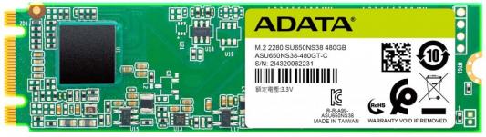 Твердотельный накопитель SSD M.2 480 Gb A-Data ASU650NS38-480GT-C Read 550Mb/s Write 510Mb/s 3D NAND TLC