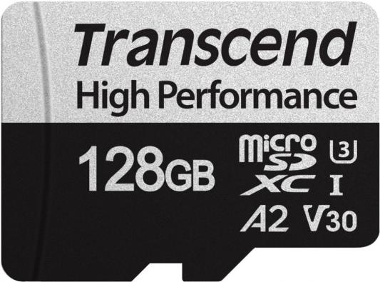 Флеш-накопитель Transcend Карта памяти Transcend 128GB UHS-I U3 A2 microSD microSD w/ adapter
