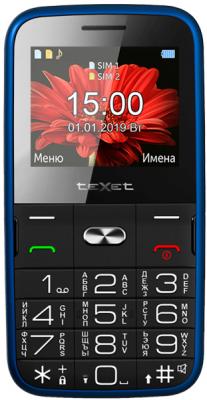 Мобильный телефон Texet TM-B227 синий 2.2" Bluetooth