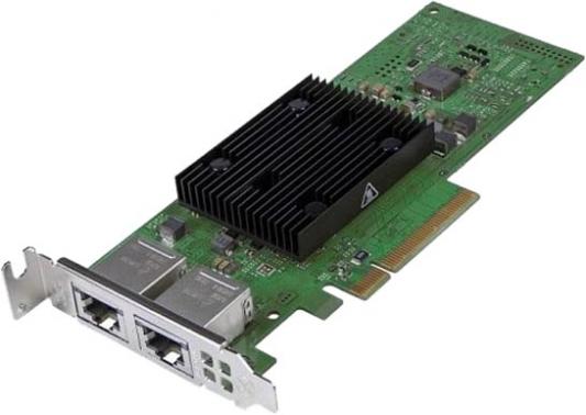 Двухпортовый адаптер Broadcom 57406 10G Base-T, PCIe, низкопрофильный, устанавливается клиентом