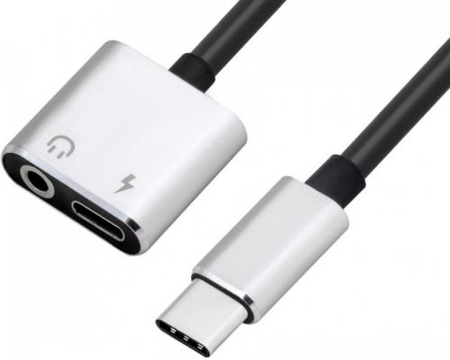 Greenconnect Адаптер переходник-гибкий USB 2.0 Type C/ AUDIO, CM/CF+jack 3,5mm F