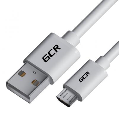 Greenconnect Кабель 0.5m USB 2.0, AM/microB 5pin, белый, 28/28 AWG, экран, армированный, морозостойкий, GCR-UA9MCB3-BB2S-0.5m