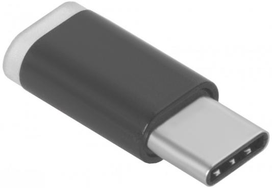 Greenconnect Переходник USB Type C на micro USB 2.0, M/F, Greenconnect, черный, GCR-UC3U2MF-BK