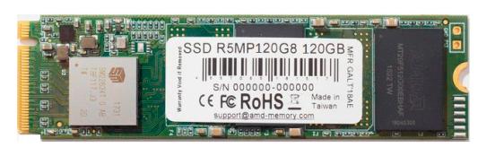 Твердотельный накопитель SSD M.2 120 Gb AMD R5MP120G8 Read 1800Mb/s Write 800Mb/s 3D NAND TLC