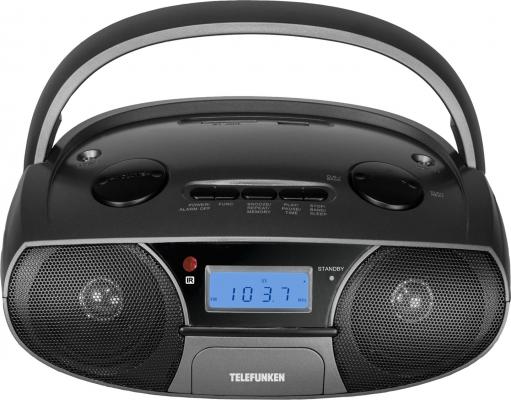 Аудиомагнитола Telefunken TF-SRP3446 черный 3Вт/CD/CDRW/MP3/FM(dig)/USB/SD