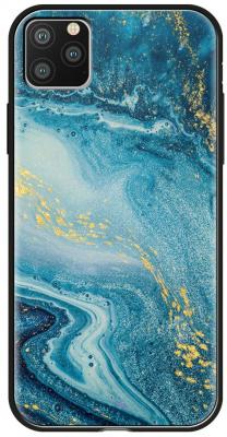 Накладка Deppa Glass Case для iPhone 11 Pro голубой агат 87253