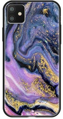 Накладка Deppa Glass Case для iPhone 11 фиолетовый агат 87263