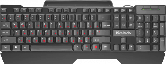 Клавиатура проводная Defender Search HB-790 USB черный