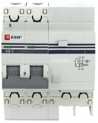 EKF DA2-20-30-pro Дифференциальный автомат АД-2 20А/30мА (хар. C, AC, электронный, защита 270В) 4,5кА EKF PROxima