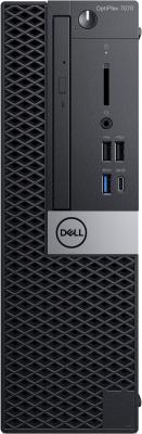 ПК Dell Optiplex 7070 SFF i7 9700 (3)/16Gb/SSD512Gb/RX 550 4Gb/DVDRW/CR/Windows 10 Professional 64/GbitEth/WiFi/BT/200W/клавиатура/мышь/черный/серебристый