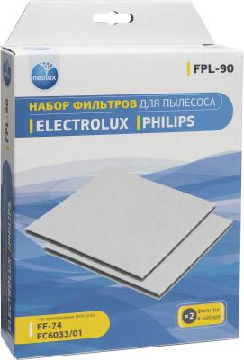 Набор фильтров Neolux FPL-90 для пылесосов Philips, Electrolux, 2 шт