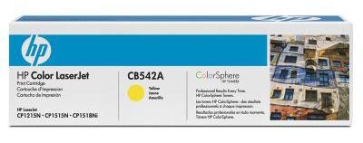 Тонер-картридж HP CB542A для CLJ CP1215/CP1515/CP1518 yellow (1 400 стр)