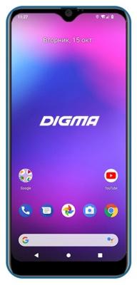 Смартфон Digma CITI 609 32Gb 2Gb синий моноблок 3G 4G 2Sim 6.09" 720x1560 Android 9.0 13Mpix 802.11 b/g/n NFC GPS GSM900/1800 GSM1900 TouchSc MP3 FM microSD max64Gb