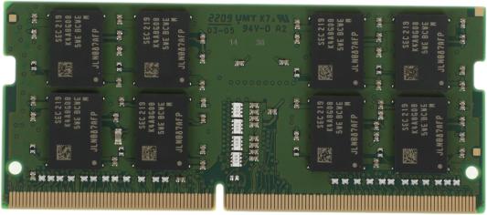 Оперативная память для ноутбука 16Gb (1x16Gb) PC4-25600 3200MHz DDR4 SO-DIMM CL22 Kingston ValueRAM KVR32S22D8/16