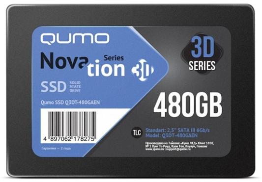 Твердотельный накопитель SSD 2.5" 480 Gb QUMO Novation Read 560Mb/s Write 540Mb/s 3D NAND TLC (Q3DT-480GAEN)