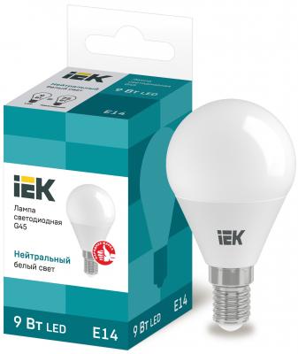 Iek LLE-G45-9-230-40-E14 Лампа светодиодная ECO G45 шар 9Вт 230В 4000К E14