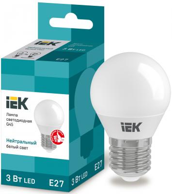 Iek LLE-G45-3-230-40-E27 Лампа светодиодная ECO G45 шар 3Вт 230В 4000К E27 IEK