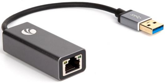 VCOM DU312M Кабель-переходник USB 3.0 (Am) --> LAN RJ-45 Ethernet 1000 Mbps, Aluminum Shell, VCOM <DU312M>