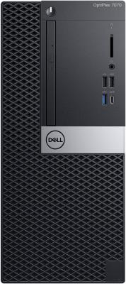 ПК Dell Optiplex 7070 MT i5 9500 (3)/8Gb/1Tb 7.2k/UHDG 630/DVDRW/Linux/GbitEth/260W/клавиатура/мышь/черный/серебристый