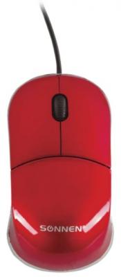 Мышь проводная Sonnen М-2241R красный USB
