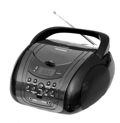 Аудиомагнитола Telefunken TF-CSRP3499B серый/черный 3Вт/CD/CDRW/MP3/FM(dig)/USB/BT