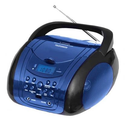 Аудиомагнитола Telefunken TF-CSRP3499B синий/черный 3Вт/CD/CDRW/MP3/FM(dig)/USB/BT