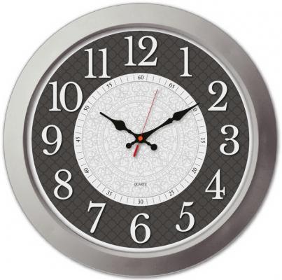 Часы настенные Бюрократ WallC-R67P серебристый