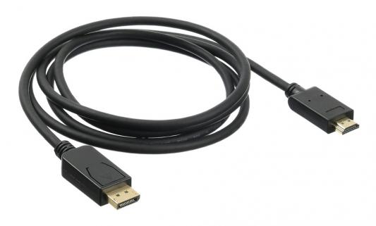 Кабель DisplayPort HDMI 2м Бюрократ BHP DPP_HDMI-2 круглый черный