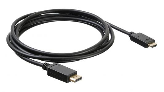 Кабель DisplayPort HDMI 3м Бюрократ BHP DPP_HDMI-3 круглый черный