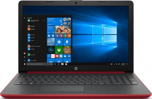 Ноутбук HP 15-da0488ur/s 15.6" 1920x1080 Intel Pentium-4417U 256 Gb 4Gb Intel HD Graphics 610 красный Windows 10 9MH13EA