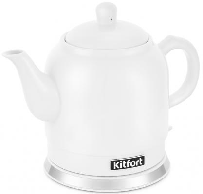Чайник электрический KITFORT КТ-691-1 1800 Вт белый 1.2 л керамика
