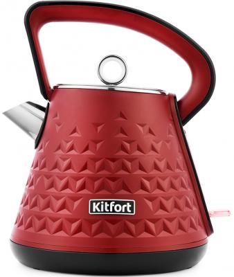 Чайник электрический KITFORT КТ-693-2 2200 Вт красный 1.5 л пластик
