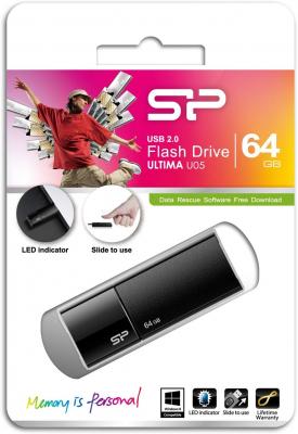 Флешка 64Gb Silicon Power Ultima U05 USB 2.0 черный SP064GBUF2U05V1K